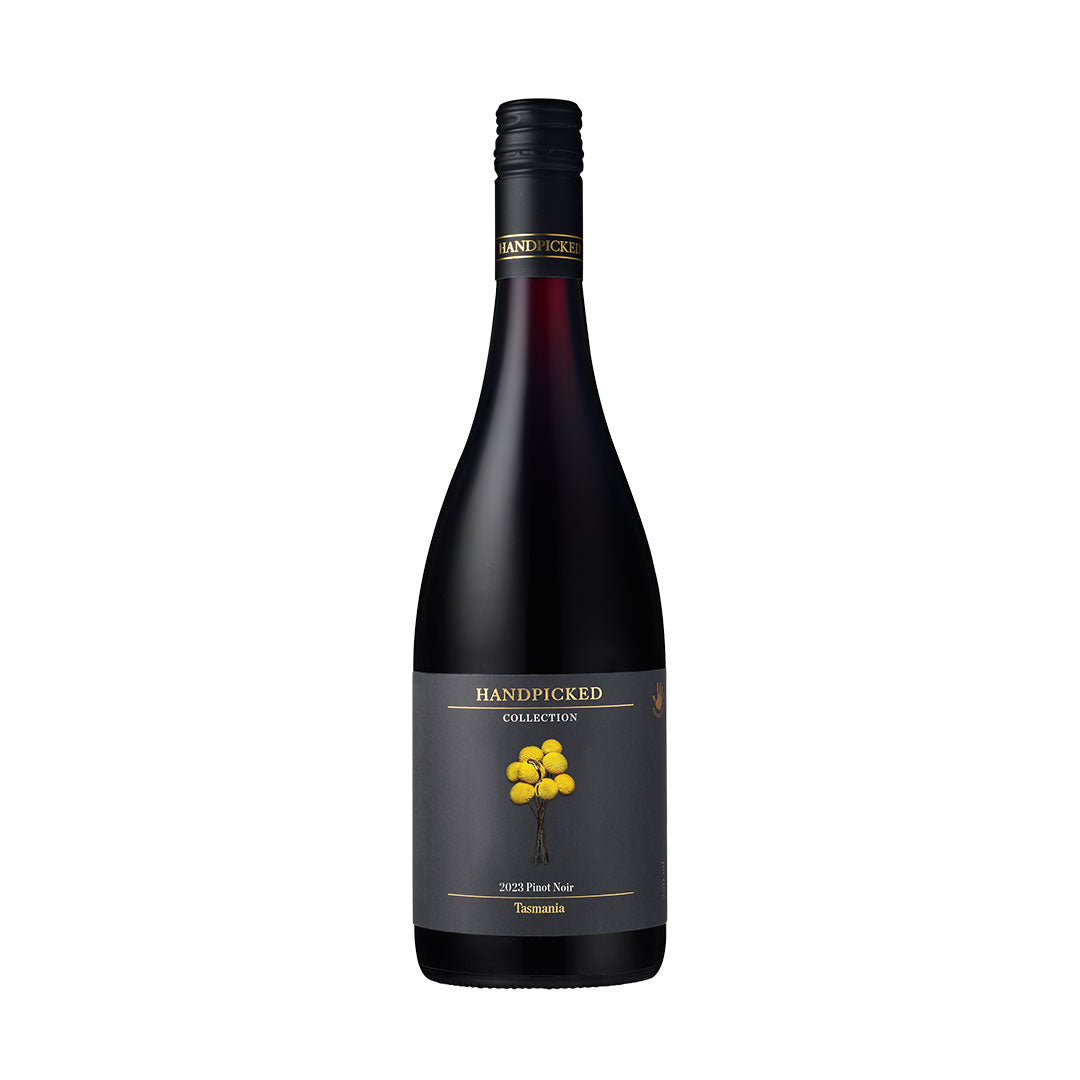 Bottle shot of the Handpicked Tasmania Pinot Noir