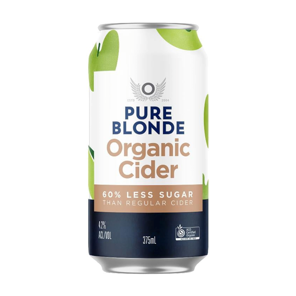 Regular Cider Pure Blonde - Organic Cider 375ml Can – Drink FAB