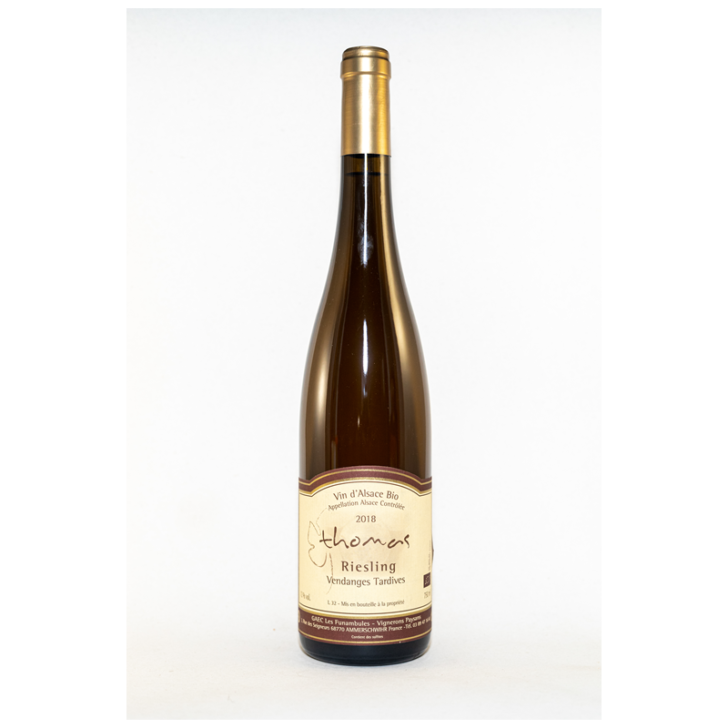 Domaine Thomas - AOC Alsace Vendanges Tardives Riesling 2018