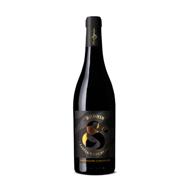 Bottle shot of organic Rudhir Montepulciano D'Abruzzo DOC by Jasci & Marchesani